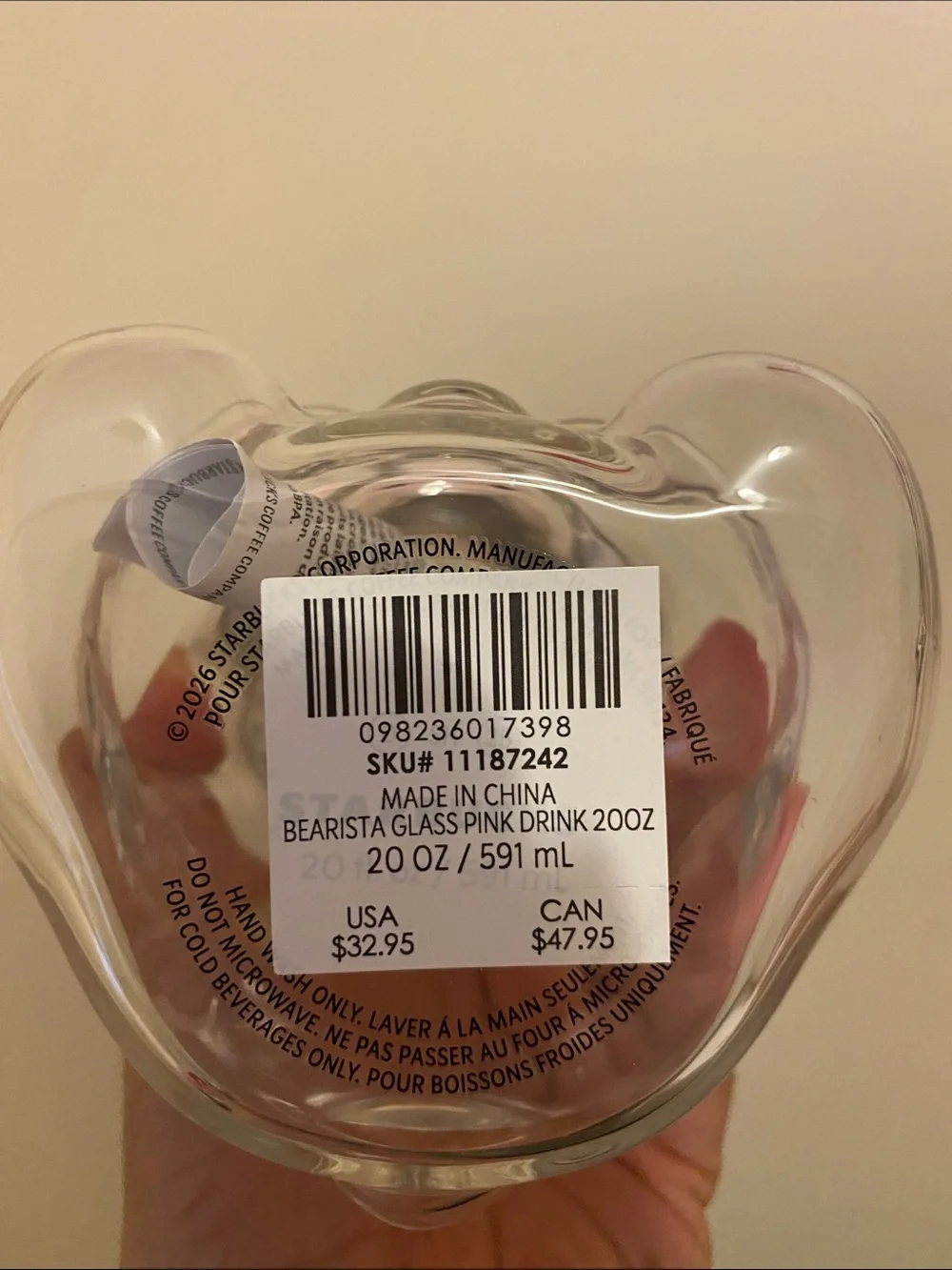 STARBUCKS PINK BEAR CUP